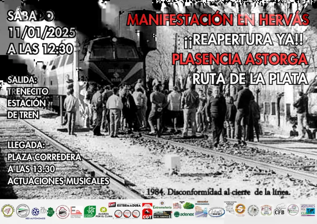 Protesta Masiva por la Reapertura del Tren Plasencia-Astorga