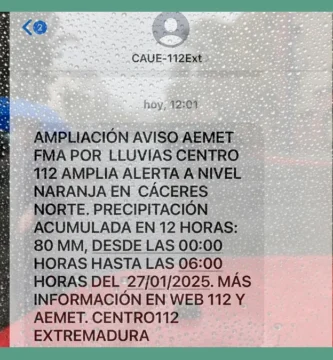 La borrasca Herminia convierte a varios pueblos extremeños en los más lluviosos de España