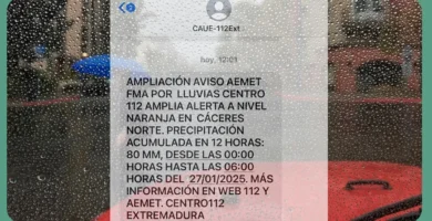 La borrasca Herminia convierte a varios pueblos extremeños en los más lluviosos de España