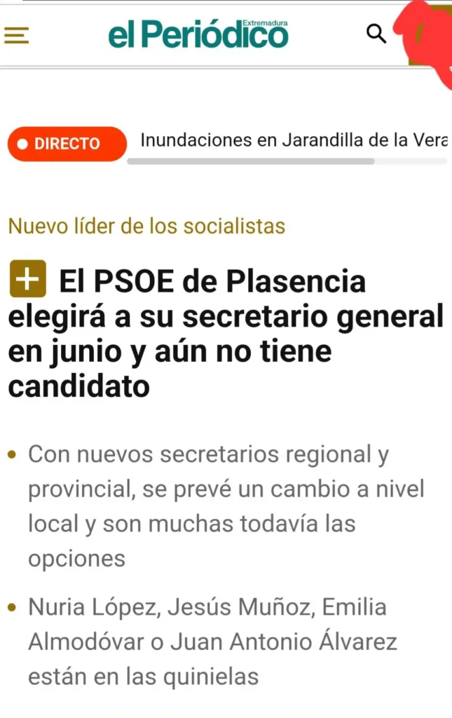 Nuria López desmiente su candidatura a la Secretaría General del PSOE de Plasencia