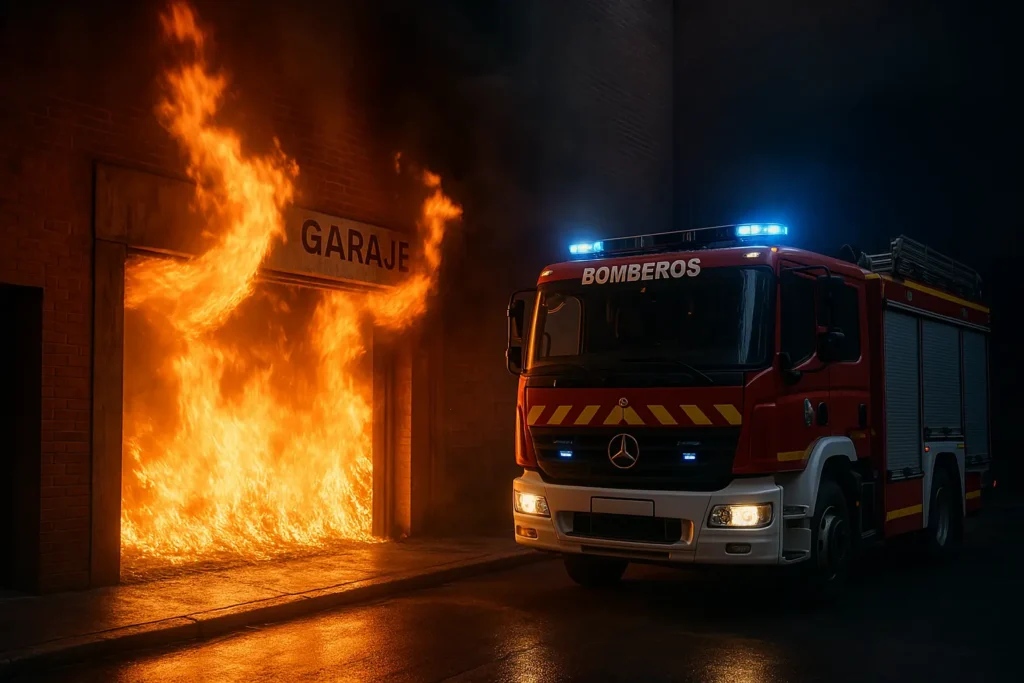 Dos bomberos pierden la vida en un incendio en Alcorcón