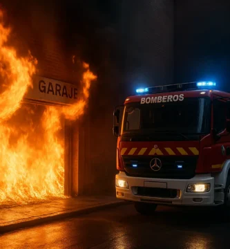 Dos bomberos pierden la vida en un incendio en Alcorcón