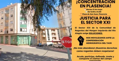 Concentración en Plasencia: Agricultores del Sector XXI Exigen Soluciones Urgentes