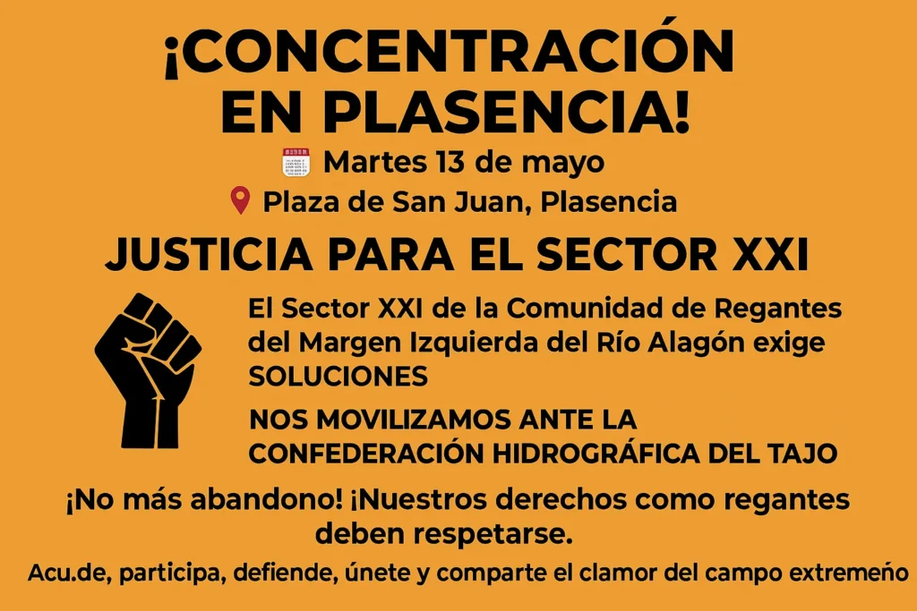  Concentración en Plasencia: Agricultores del Sector XXI Exigen Soluciones Urgentes