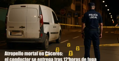 Atropello mortal en Cáceres: el conductor se entrega tras 12 horas de fuga