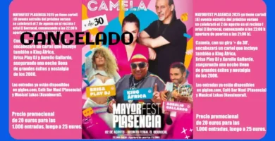 Suspendido el MayorFest de Plasencia por una baja médica de última hora de Dioni, cantante de Camela