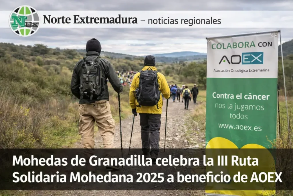 Mohedas de Granadilla celebra la III Ruta Solidaria Mohedana 2025 a beneficio de AOEX