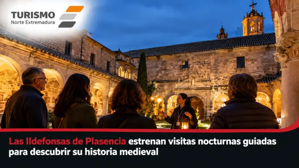 Las Ildefonsas de Plasencia estrenan visitas nocturnas guiadas para descubrir su historia medieval